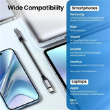USB Type C To 3.5mm Aux Adapter Type-c 3.5 Jack Audio Earphone Cable Converter for Huawei P20 Samsung Galaxy S24 S23 Ultra