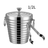 Metal Ice Champagne Cooler Bucket - For Camping, Picnic & Cocktails