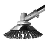 8 inch Garden Weed Steel Wire Brush Break-Proof Rounded Edge Weed Trimmer Edge Head for Power Lawn Mower Grass Trimmer Strimmer