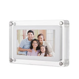 5 Inch Acrylic Digital Photo Frame with Photo/ Music/ Video Player Auto Rotation Functions Built-in Battery for Friends Families