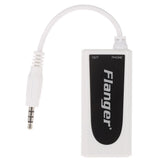 Flanger Fc-21 Music Converter Adapter Small Exquisite White Guitar Bass for Android Apple iPhone iPad iPod Touch High Quality