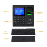 Fingerprint Attendance hine 1000 Capacity Access Control RFID Keypad USB Data Manage