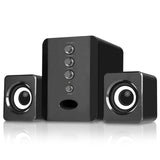 D-202 Wired Combination Computer Speaker Bass Stereo Music Player Subwoofer Sound Box for Desktop Laptop Notebook Tablet