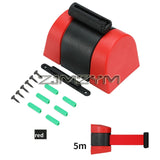 5m 10m Wall Mounted Bollard Barriers Plastic Retractable Belt With Magnet Fence Guardrail Warning Tape