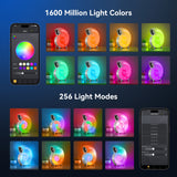 1pc Smart Pickup Rhythm Light, LED Atmosphere Lamp With Wireless Speaker Sunrise Alarm Clock, Music Sync App Control Dimmable Battery Operated RGB Magic Color Night Light, For Home Gaming Room DJ Studio Party Birthday Christmas Gifts