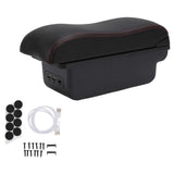Center Console Container Armrest Double Layer 3 USB Ports Car Armrest Box Replacement for NIVA