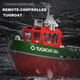 Christmas 1:72 Boat Pool Lake, 2.4GHz Remote Control Tugboat Adults & Kids Birthday Gift for Boys
