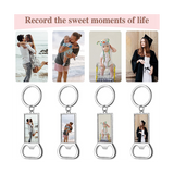 20PCS Sublimation Blanks Keychains Metal Bottle Opener Blank Key Rings Gift for Your Boyfriend, Husband, Father
