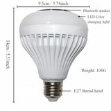 E27 Wireless Bluetooth Speaker +12W RGB Bulb LED Lamp 110V 220V Led Light Music Player Audio with Remote Control Smart Electronics