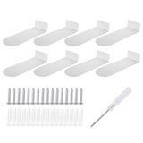 Shoe Display Wall Mount Set of 8,Clear Acrylic Floating Shees for Showcase Sneaker Collection