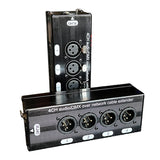 1Pair 4-Channel 3-Pin XLR Audio And DMX Over Network Cable Extender DMX512 Network Signal Extender Black