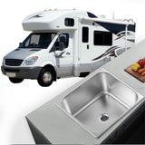 RV Sink Undermount Sink L330 W300 H150mm 304 Stainless Steel for Camper for Bathroom for Bar