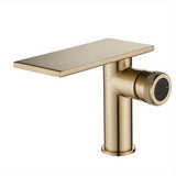 1pc Bathroom Single Lever Sink Faucet, Crane Brass Sink Faucet, Hot And Cold Water Tap, Bathroom Accessories