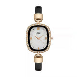 Fashion Belt Marbling Rhinestone Women's Quartz Watch Bracelet Set