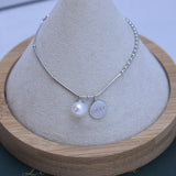 Women's Fashion Simple Silver Pearl Bracelet