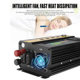 Power Inverter 1200W/1600W/2200W Modified Sine Wave LCD display DC 12V to AC 220V USB Car Transformer Convert Charging Converter