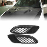 1 Pair Dry Carbon Fiber Engine Hood Air Vents Trim Car Exterior Accessories Replacement for M3 E90 E92 E93 Hood Air Vent Trim
