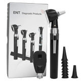 Fiber Optic Ophthalmoscope Otoscope Set LED Eye Examination Devices Cleaner Ear Nose Throat Exam Diagnostic Kit Medical Tool