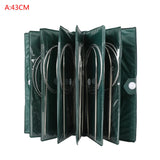 11PCS Stainless Steel Circular Knitting Needles Set Crochet Hook Weave Craft Tools With Bag Sewing Needle Kits 43/65/80cm Length