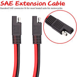 2pcs 30cm 10AWG Quick Connector Disconnect Automotive Extension Cable Solar Panel SAE Plug