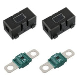ANS-H Fuse Holder And 2 X High Current Bolt On Midi 40A Amp Plastic Car Flat Fuses For Cars, Trucks, Vehicles 50A