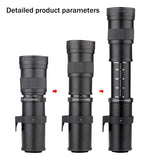 420-800Mm F8.3-16 Telephoto Zoom Lens Photography SLR Camera Lens Camera Lens Suitable For Canon Cameras