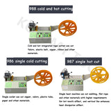 220V 988 Computer Hot and Cold Cloth Belt Cutting Auto Magic Adhesive Tape Zipper Webbing hine Elastic Band