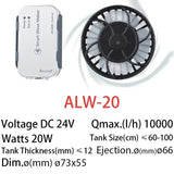 Jebao Jecod Upgraded ALW Series WIFI Smart Wave Maker Broad w Style Reef Fish Aquarium Powerhead Pump ALW-5 10 20 30