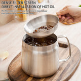 Stainless Filter Fine Mesh Tank Container Jug Large Capacity Storage Can Oil Strainer Pot Kitchen Cooking Tools