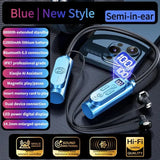 Wireless Earphones Neckband Headphones Gaming LED Display Stereo Sports Headset Halter Waterproof Magnetic Earbuds