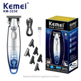 Rechargeable Professional Hair Trimmer Km-3230 Barber Cordless Haircut Machine Beard Trimmer For Men Hair Styling Tools