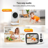 Wireless Video for Baby Camera Monitor with 3.2 Inch TFT LCD Screen Two-Way Talk Room Temperature Detection