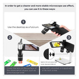 Pocket Microscope With 4 Inch Screen Electronic FHD Video Microscope, Supports Windows PC