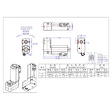 Stand Desk Kit DC24V 3.2N.m Built-in Hall Sensor Lifting Table Electric Motor Adjustable Manual Controller