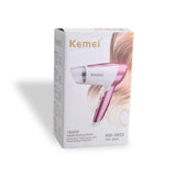 Kemei hair dryer KM-6833 foldable hair dryer for student and travel