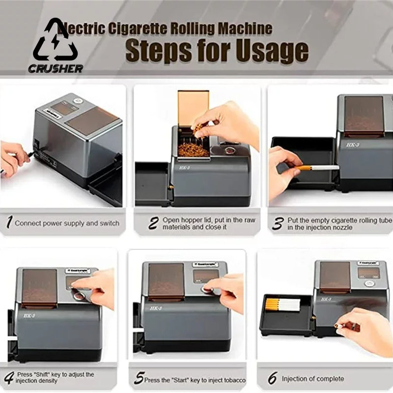 hk3+ automatic electric cigarette injector machine HawkMatic Cigarette Rolling Machine : Health & Household HK-3+ Automatic Electric Cigarette Rolg