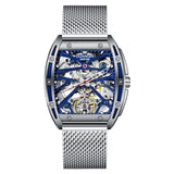 GUANQIN Leather Strap Watch Mens Automatic Tourbillon Waterproof Watch Luxury Brand Mechanical Accessories Men Relogio Masculino