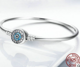 S925 sterling silver full diamond bracelet ring accessories ladies simple charm bracelet