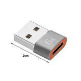 6A Lightweight Fast Charging Practical Type-C Female to USB 3.0 Male Data Charger Converter