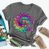 Women's Amazon Sunflower Pattern Printed Short-sleeved T-shirt Women's Top