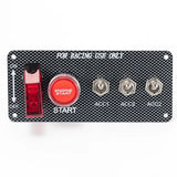 DaierTek 12V Racing Car Engine Start Stop Ignition Push Buttons LED Toggle Switch Panel Carbon For Truck