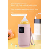 USB Milk Water Warmer Travel Stroller Insulated Bag Baby Nursing Bottle Heater Safe for Outdoor Winter -Green