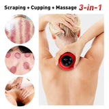 Electric Cupping Massage Guasha Scraping EMS Body Massager Vacuum Cans Suction Cup IR Heating Anti-Cellulite Fat Burner Slimming