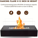 1pc Indoor Outdoor Tabletop Rectangular Alcohol Fireplace - Stylish Metal Design for Cozy Ambiance and Warmth