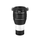 Maxvision 1.25 Inch 2X Super  Apochromat & Achromatic 31.7mm Power Barlow Lens Metal Focal Extender Lens