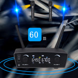 Professional Dual Wireless Microphone System Uhf Dual System Dynamic Handheld Mic for Dj Speech Wedding Band Church Show Party