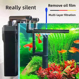 Fish tank wall filter bucket small oil removal membrane external mounted water purification filtration