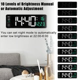 Electronic Temperature Date Week Display Memory Alarms Clocks Remote Control Table Wall-mounted Dual LED Digital Wall Clock
