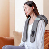 Shiatsu Neck and Shoulder Massager Heated Back Massager U Shape Deep Kneading Electric Massage Pillow For Neck Waist Leg Body
