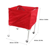Wheeled Ball Cart Large Capacity Wide Application Lightweight Movable Ball Cart Stable Moving Aluminum Alloy Canvas for Sports